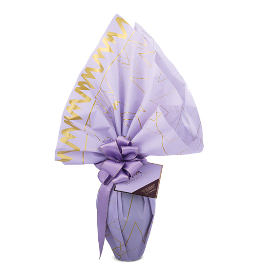 Osterei Zartbitterschokolade - lila